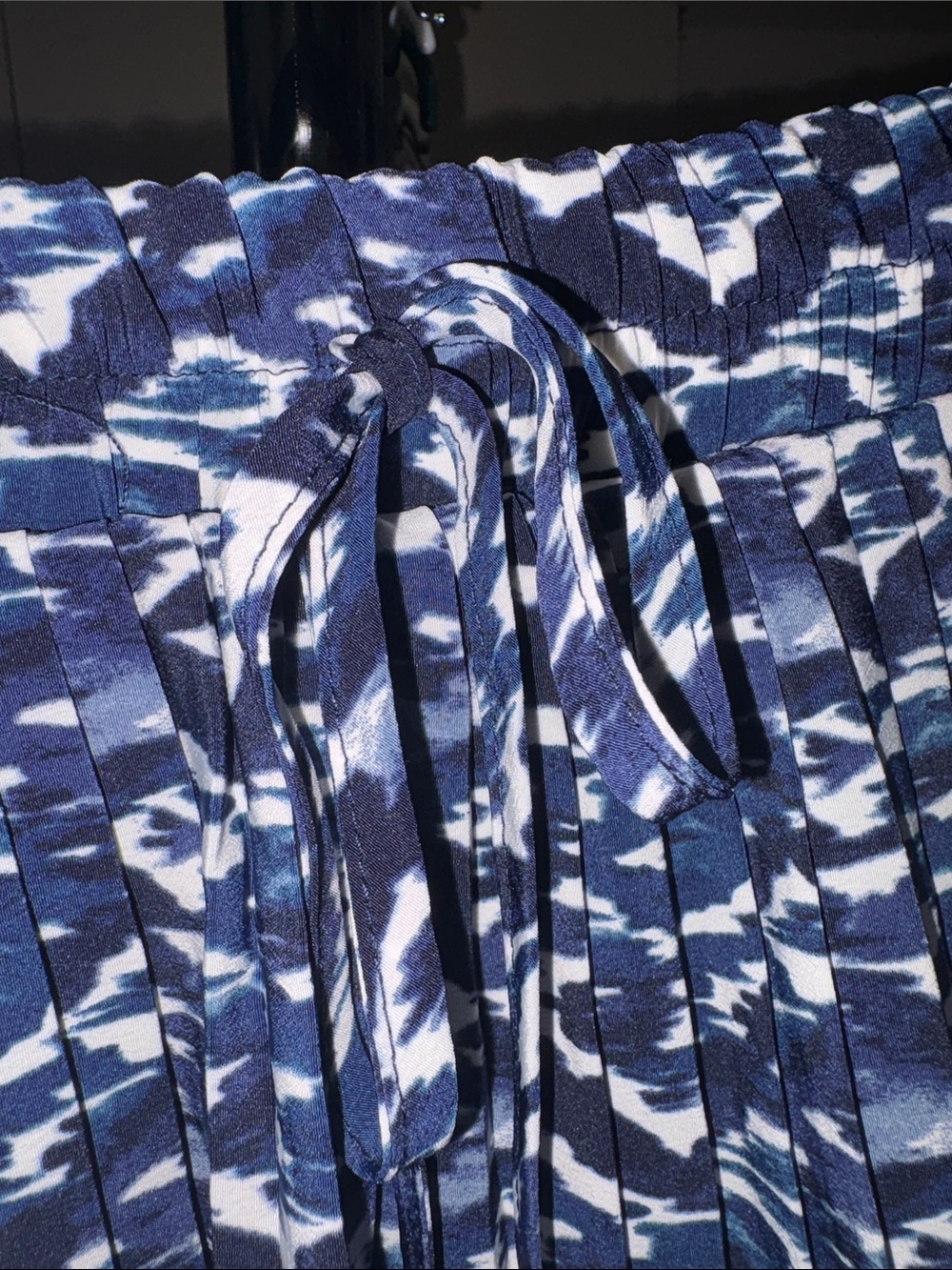 Alice Blue Navy and White Tiered Print Skirt - Picture 4 of 5